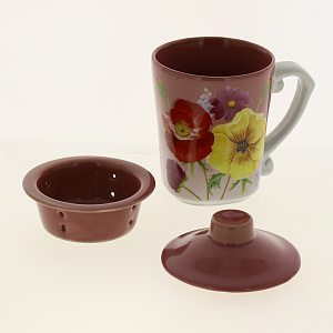 Кружка заварочная 350мл Хризантемы 000000000001178513