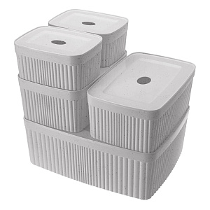 Ящик 2,5л 23х15х9см ECONOVA VELVET светло-серый флэк пластик 000000000001223392