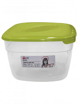 Емкость для СВЧ 2,6л квадратная пластик оливковая роща Bono GR2220ОЛ 000000000001197180