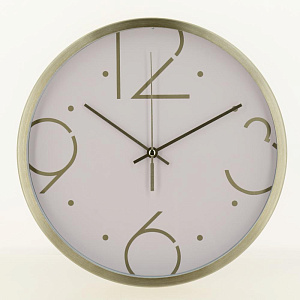 Часы настенные кварцевые Модерн розовый(корпус из алюминия, циферблат из полистирола, питание от батарейки типа AA 25,2x4,2см 79654 000000000001185759