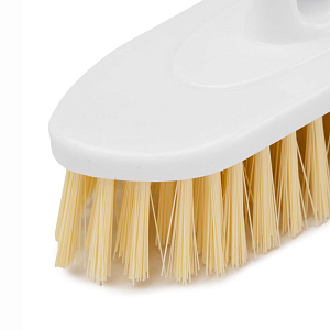 Щетка-утюжок 19х5х10см LUCKY бамбуковая ручка белый пластик 000000000001223035