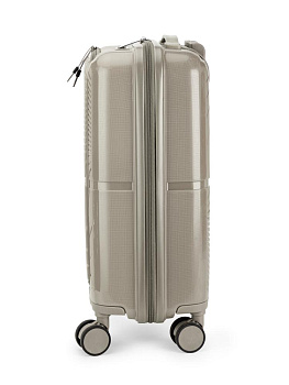 Чемодан на колесах S (36х22х55см) абстракция с дополнительным отделом бежевый PP 000000000001226561