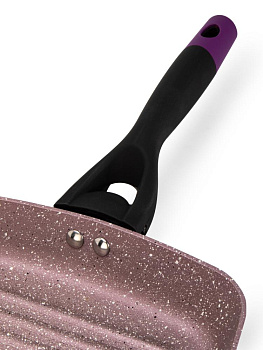 Сковорода Гриль 24см антипригарное покрытие бакелитовая ручка индукция фиолетовый Сковорода Гриль 24см антипригарное покрытие бакелитовая ручка индукция фиолетовый 000000000001228002