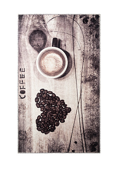 Коврик универсальный 60x100см LUCKY КОФЕ коричневый/бежевый полиэстер 000000000001215848