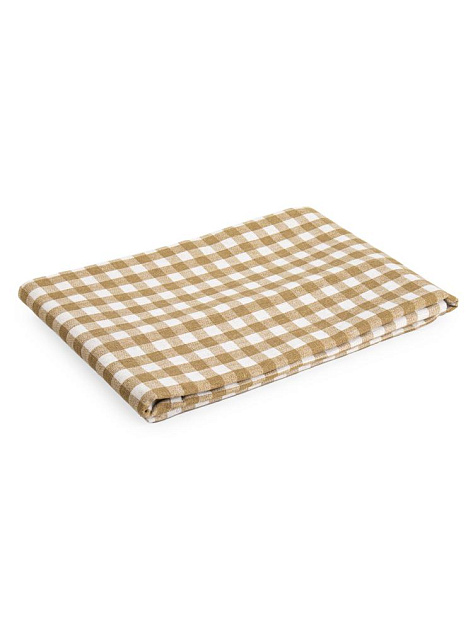 Скатерть 140х200см LUCKY Кофейная клетка полиэстер/хлопок 000000000001228304