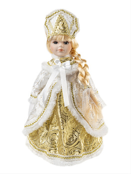 Кукла декор. арт.39087 "Снегурочка Асенька" (30см, на подставке, тело мягкое набивное, голова, руки и ноги - керам.) / 30 см арт.390 000000000001150324