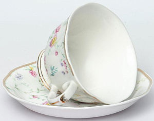 Набор чайный 12шт 6чашек 250мл/6блюдец фарфор Бруни подарочная упаковка Золото Balsford 174-42003 000000000001197934