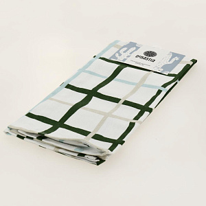 Полотенце кухонное DeNASTIA Коллекция "Кактусы" 40x60см Хлопок70%/ПЭ30%  белый/голубой D000202 000000000001202898