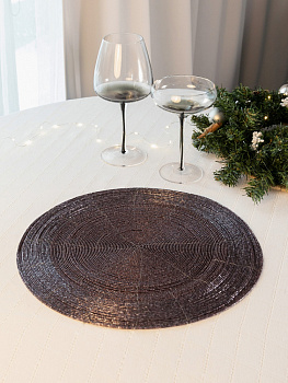 Салфетка сервировочная 35см DE'NASTIA вишневый бисер 000000000001229581