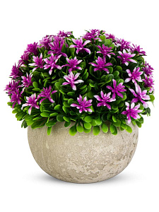 Цветок искусственный растение Мелкие цветы 13см розовые в горшке 000000000001218485