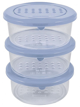 Набор емкостей круглых PATTERN 0,5л*3шт PLAST TEAM PT9852 000000000001132539