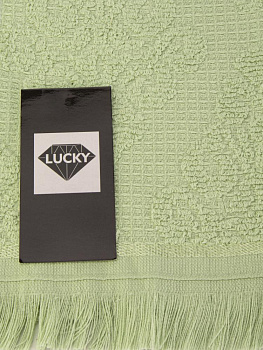 Полотенце кухонное 30х60см LUCKY светло-зеленый жаккард-махра хлопок 100% 000000000001225110