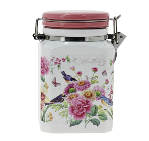 Банка с клипсой для сыпучих продуктов Коралл, 0.9л 000000000001153864