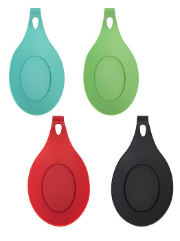 Подставка под ложку 20х9,5см в ассортименте силикон 000000000001227892