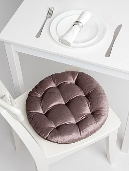 Подушка декоративная D40см DE'NASTIA бархатная универсальная бежевый 60%хлопок/40%вискоза P111201 000000000001205572