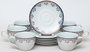 Набор чайный 12 предметов (чашка 220мл-6шт/блюдце-6шт) BALSFORD БРИСТОЛЬ КЕВИН подарочная упаковка фарфор 000000000001206639