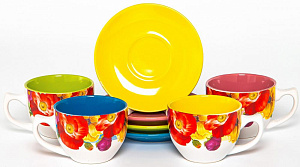 Набор чайный 8 предметов (чашка 220мл-4шт/блюдце-4шт) ELRINGTON Фиалка подарочная упаковка керамика 000000000001205646