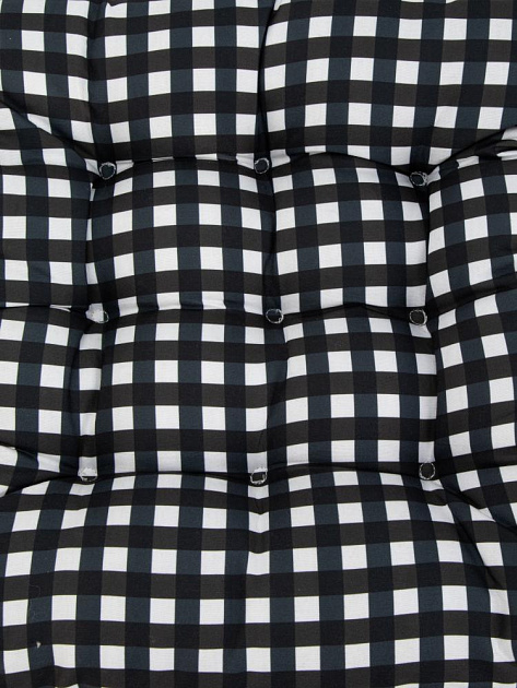 Подушка на стул 40x40см Клетка мелкая черный полиэстер 000000000001228079