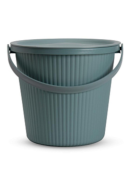 Ведро-стул 15л FORA с крышкой вельвет мятный полиэтилен 000000000001227350