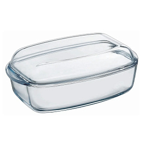 Утятница прямоугольная 6,5л 37х21,2х14см LUCKY боросиликатное стекло 000000000001215707