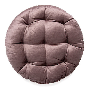 Подушка декоративная D40см DE'NASTIA бархатная универсальная бежевый 60%хлопок/40%вискоза P111201 000000000001205572