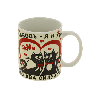 Кружка 350мл OLAFF Два силуэта подарочная упаковка фарфор 000000000001184059