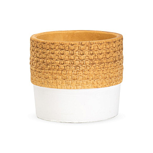 Кашпо 12,5х11см 0,7л Натура белый цемент 000000000001225859