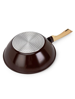 Сковорода Вок 26см МАГИЯ ВКУСА керамическая индукция темный шоколад/капучино алюминий 000000000001228701