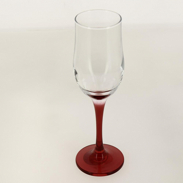 Фужер стекло для шампанского красная ножка 190мл ENJOY PASABAHCE44160RSL 000000000001199202