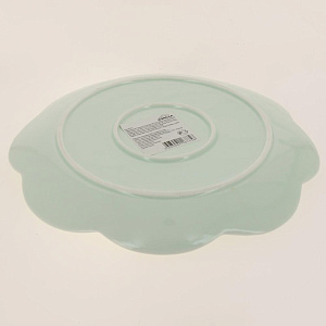 Тарелка обеденная 25см КОРАЛЛ Бабочка светло-зеленая HD-011G 000000000001181057