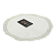 Салфетка сервировочная D36см DE'NASTIA белая с золотистой строчкой по кругу 70% полипропилен 30% полиэстер 000000000001208014