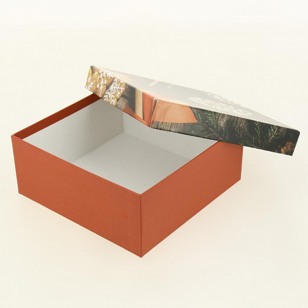 Коробка подарочная 170x170x90мм РУТАУПАК Праздник для двоих квадратная 000000000001208375