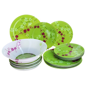 Столовый набор Kashima Green Luminarc, 19 предметов 000000000001062320