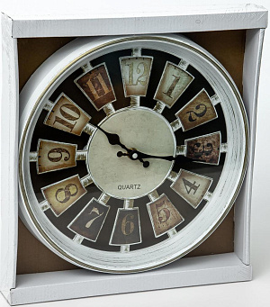 Часы настенные 30,5х30,5х4,5см GUTERWAHI круглые Рим светлый 000000000001213649