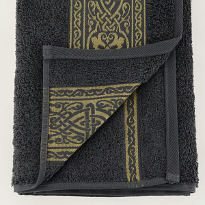 Полотенце 70х130см CLEANELLY Винченцо махровое плотность 460гр/м серый 100% хлопок ПЦ3501-1782,324 000000000001198604