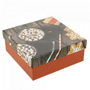 Коробка подарочная 170x170x90мм РУТАУПАК Праздник для двоих квадратная 000000000001208375