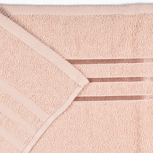 Полотенце махровое 70х130см СОФТИ бордюр 3 полоски бежевый хлопок 100% 000000000001212214