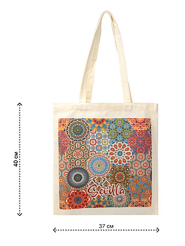 Сумка-шоппер 40х37см с принтом ST cotton 000000000001227180