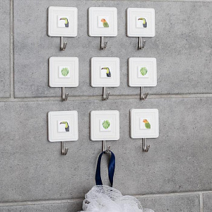 Набор крючков 9шт Галерея тропики на липучке пластик 000000000001211452