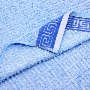 Полотенце Меандр  70х130 см, голубой, 70% бамбук 30% хлопок 000000000001106187