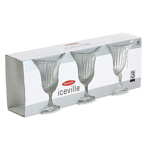 ICE VILLE Набор креманок 3шт 10,2х13,8см 175мл PASABAHCE стекло 000000000001058342