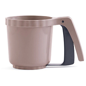 Кружка-сито для просеивания D11см 550мл DE'NASTIA бежевая пластик нержавеющая сталь 000000000001212524