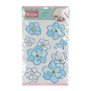 Стикеры со стразами Цветы Room Decoration, голубой 000000000001127340