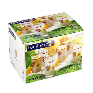 Набор стаканов Poeme Rose Luminarc, 270мл, 6 шт. 000000000001006656