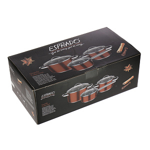 Набор посуды для приготовления 6 предметов ESPRADO Guarda нержавеющая сталь Набор посуды для приготовления 6 предметов ESPRADO Guarda нержавеющая сталь 000000000001145842