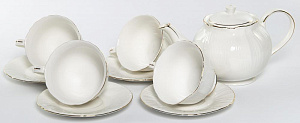 Сервис чайный 9 предметов (чашка 220мл-4шт/блюдце-4шт/чайник 920мл) BALSFORD ОРНЕЛЛА фарфор 000000000001212783