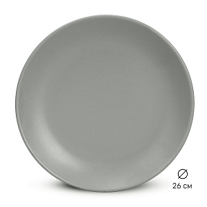 Набор столовой посуды 16 предметов серый матовый керамика 000000000001219904