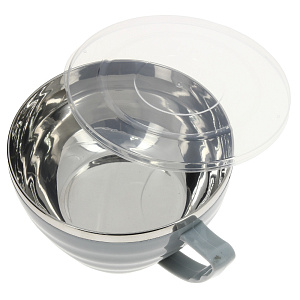 Миска 900мл с ручкой и крышкой M010192/PC05381 пластик/нержавеющая сталь 000000000001176227