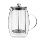 Френч-пресс 1л BRAVO Сфера с двойными стенками боросиликатное стекло