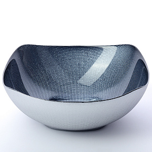 Салатник 22см GLASSCOM синий стекло 000000000001212119